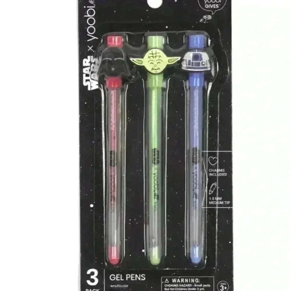 Star Wars 6Pack Gel Pen Set Yoda Chewbacca Darth Vader Disney Yoobi - Picture 3 of 6